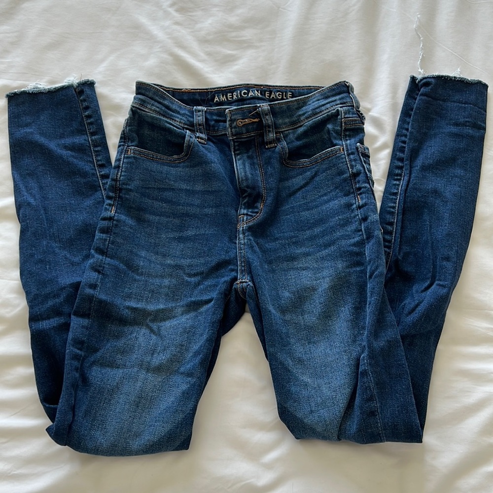 American Eagle super hi-rise jegging crop